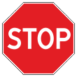 Дорожный знак 2.5 «Движение без остановки запрещено» (металл 0,8 мм, III типоразмер: 900х900 мм, С/О пленка: тип А инженерная)